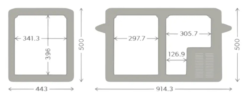 Wymiary lodówki samochodowej CFF 70